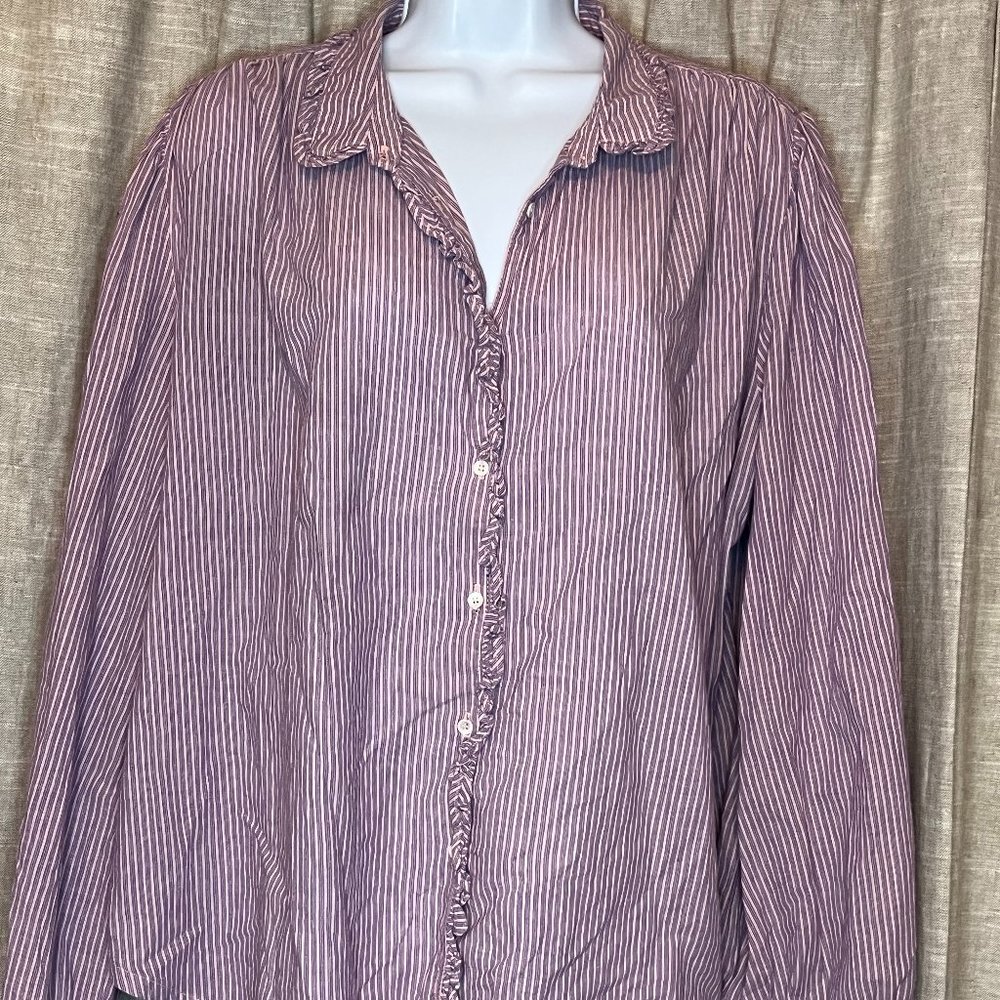 Bohemian Ruffled edged Button Down
